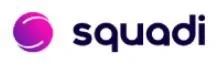 Squadi logo with purple circle and text