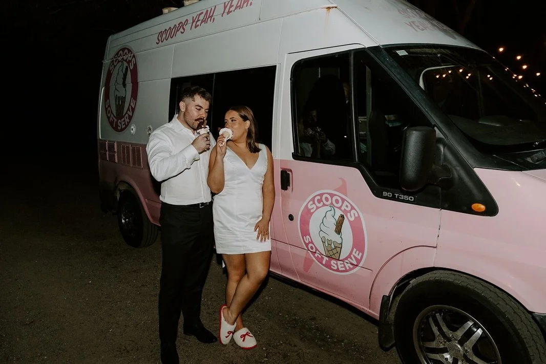 Love is sweet&hellip; but late-night ice cream is sweeter! 🍦
First ice cream as husband and wife never looked so good ❤️&zwj;🔥

Dream team:
Venue: @mardellameadows 
Married lovers @ashleesewell_ @hayds_sewell 
Celebrant and MC: @wedwithwhitt_celebr
