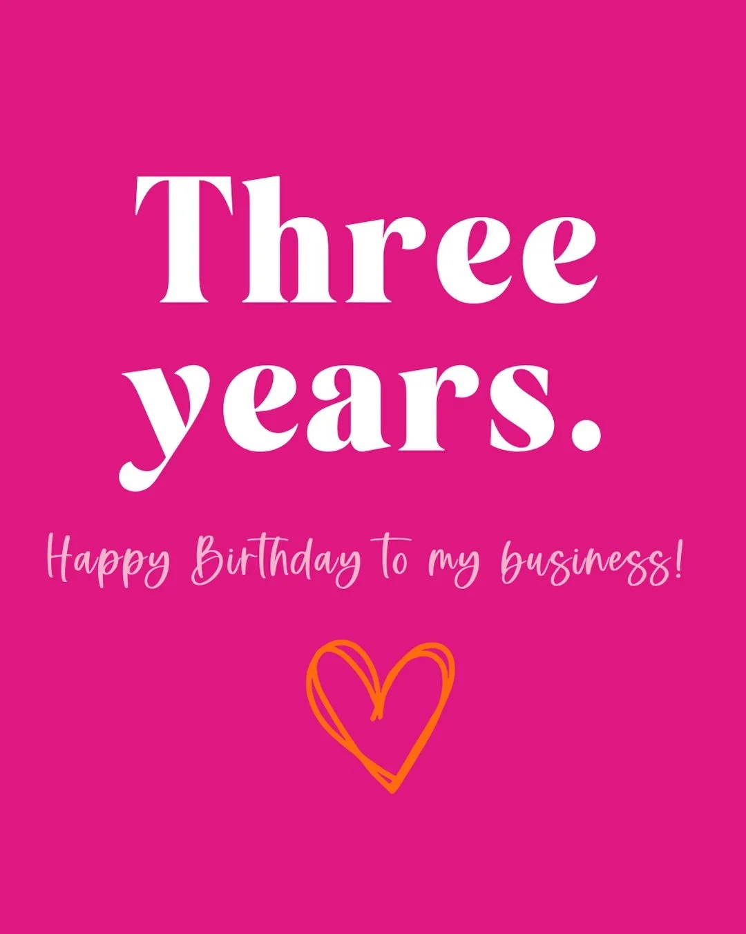 T H R E E 🎈

Here&rsquo;s to never waking up dreading going to work ever again.

Three years of this wild, wonderful, terrifying, brilliant thing. 

Swipe to see the whole story (the *real* version). ➡️