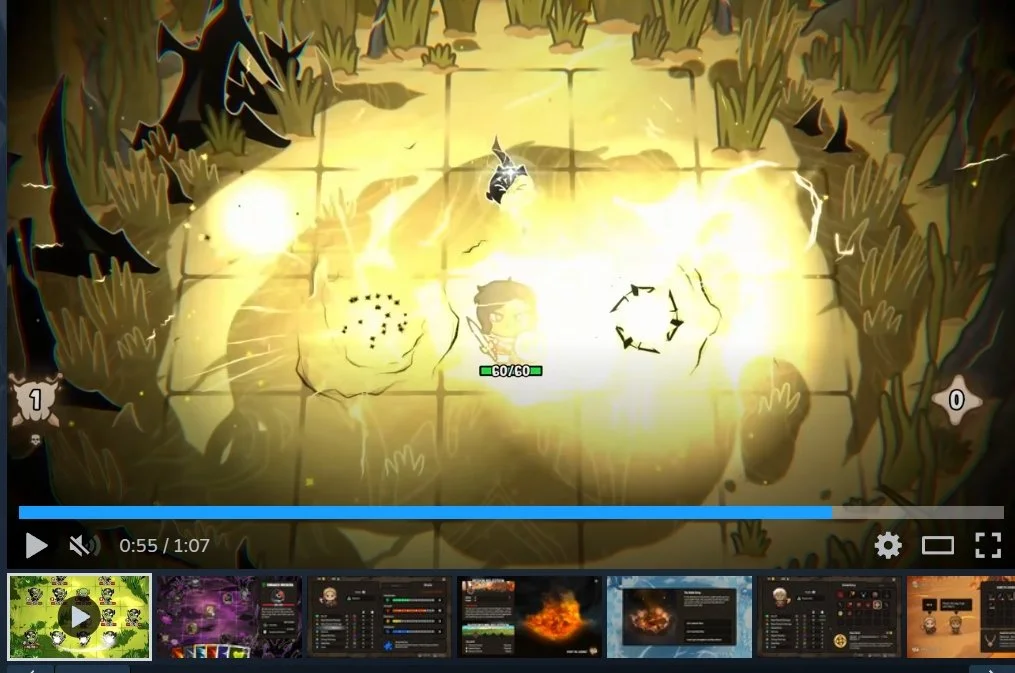 video screenshot of vfx explosions in game