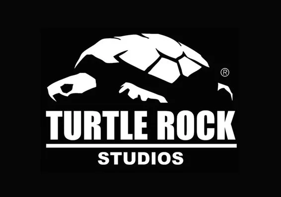 Logo of Turtle Rock Studios featuring a stylized turtle and the text "Turtle Rock Studios".