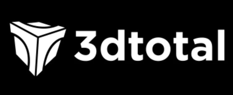 3dtotal logo with a geometric cube icon and the text '3dtotal' in white on a black background.