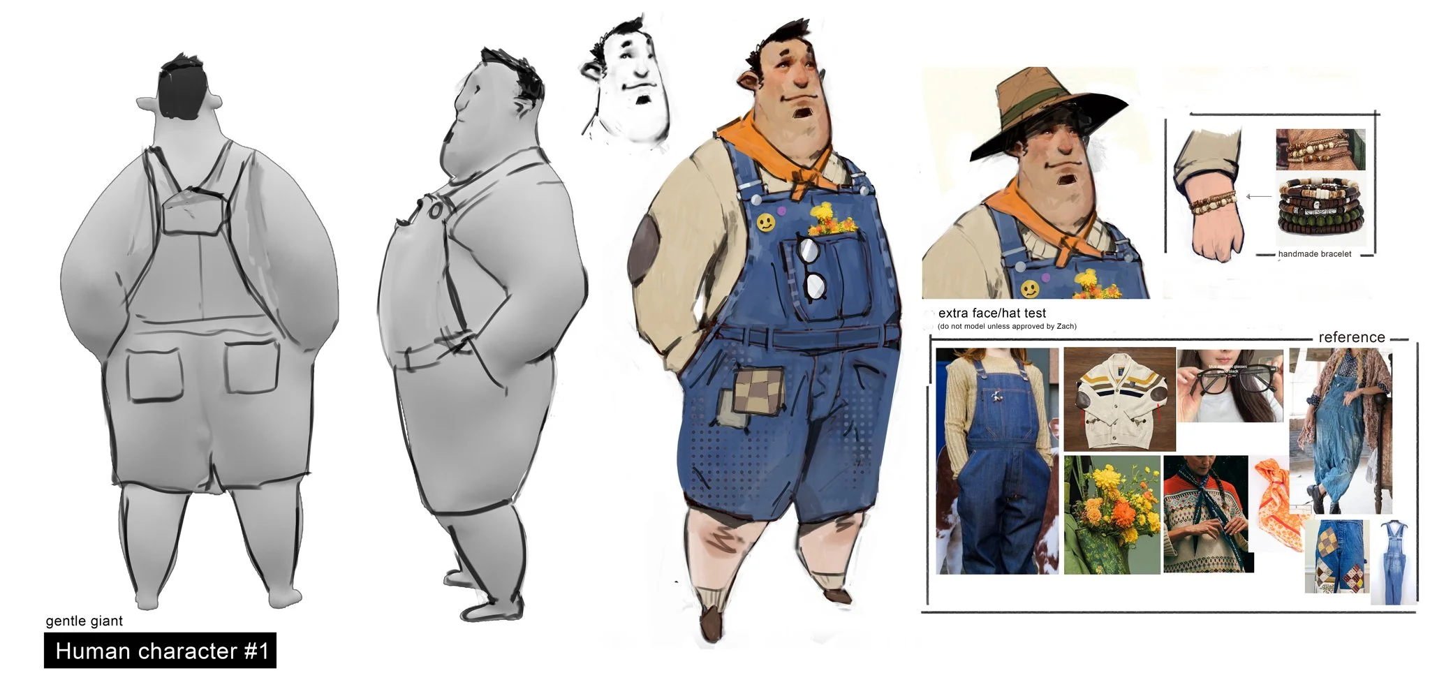 character design sketch of a gentle giant archetype, stylized concept art by art director miguel nogueira for a youtube cartoon series
