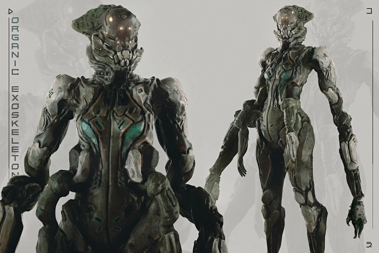 a further concept art shot of a closeup of the same alien, but showing more great detail and texture.