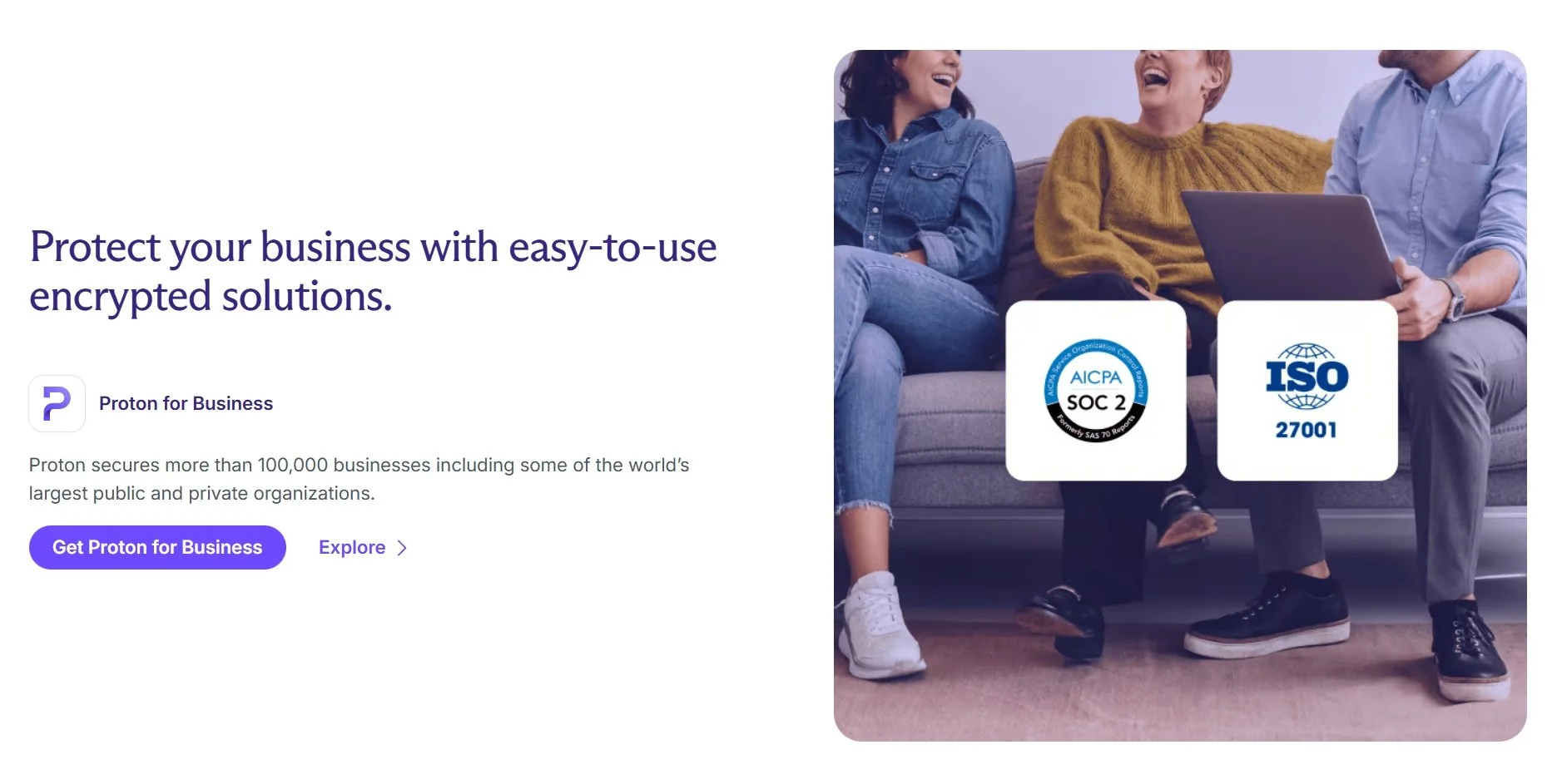 a group of designers and artists feeling good about having their business protected with protonmail