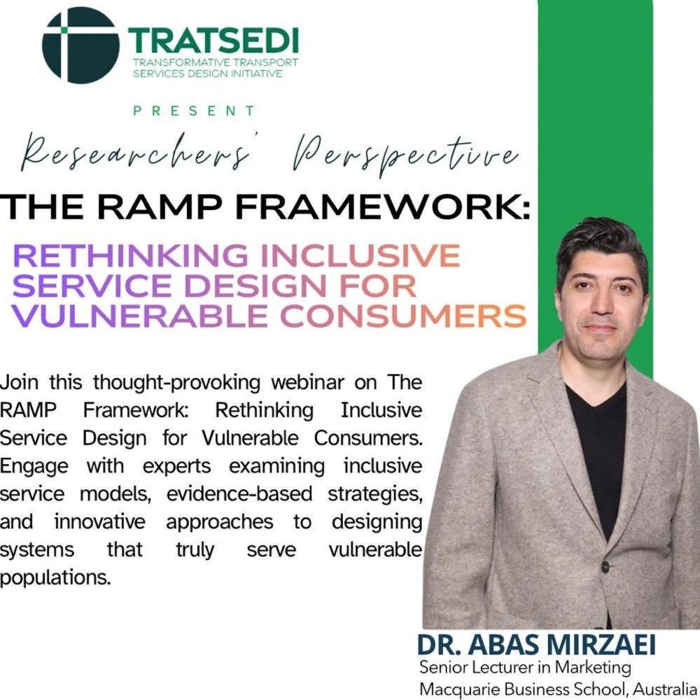 Rethinking Inclusive Service Design for Vulnerable Consumers: Insights from the TRATSEDI Webinar on the RAMP Framework