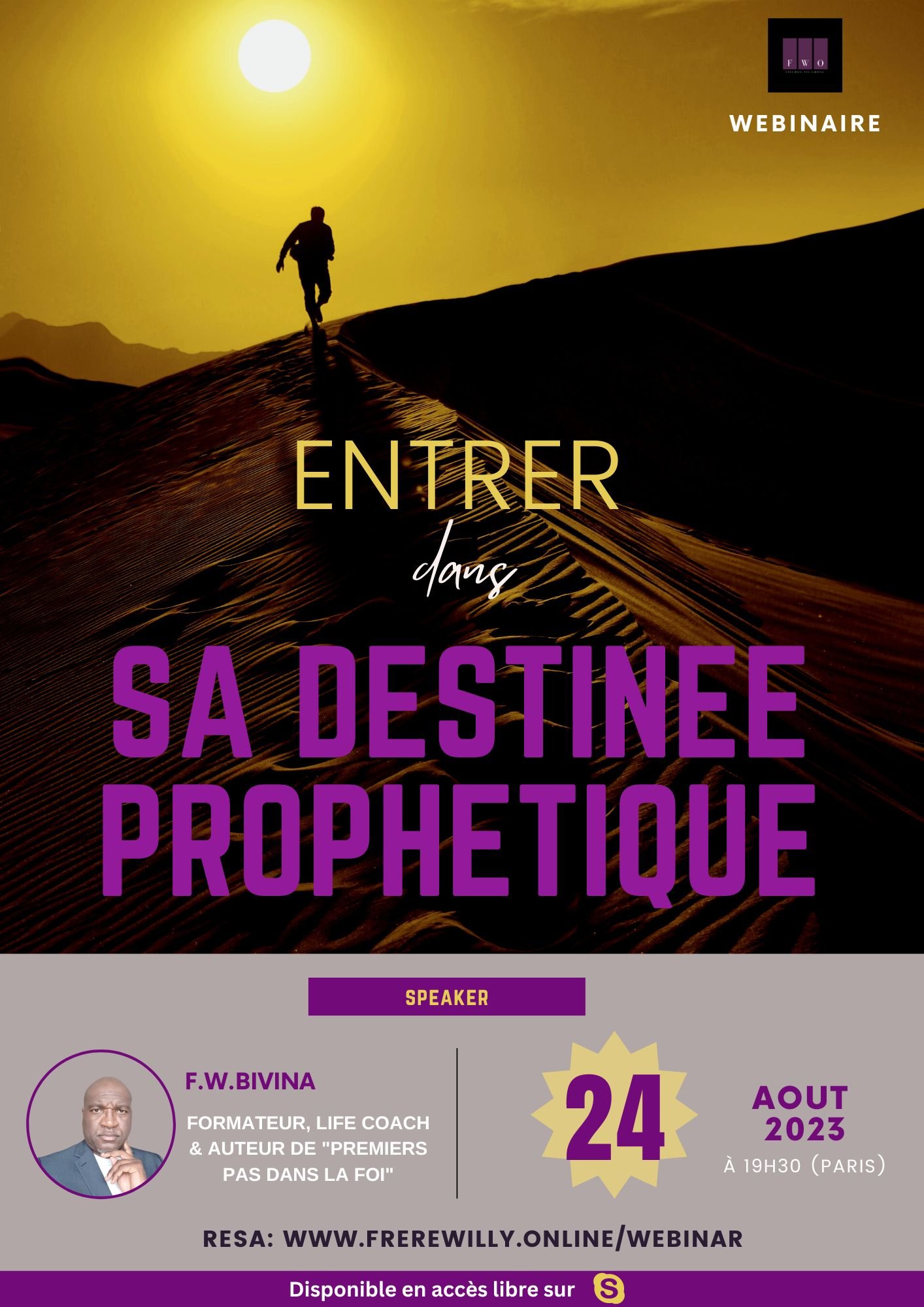 Webinaire "Entrer dans Sa Destinée Prophétique."