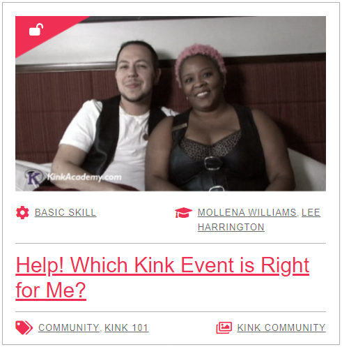 Help! Which Kink Event is Right for Me?