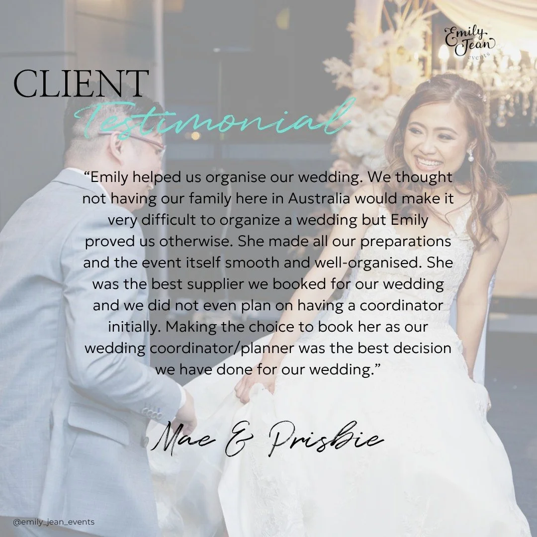 There&rsquo;s nothing more rewarding than knowing our couples felt supported every step of the way. 🤍 

📸 @litrato.au 

#weddingplanner 
#sydneyweddingplanner 
#onthedaycoordinator 
#sydneyonthedaycoordinator 
#weddingplanning 
#clientlove