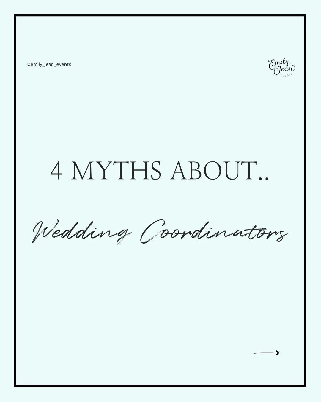 Let&rsquo;s bust a few myths&hellip; 🤍

The biggest one?

&ldquo;My venue coordinator does the same thing.&rdquo;

Venue coordinators are incredible at looking after the venue.

A wedding coordinator looks after you.

That means your timeline, vendo