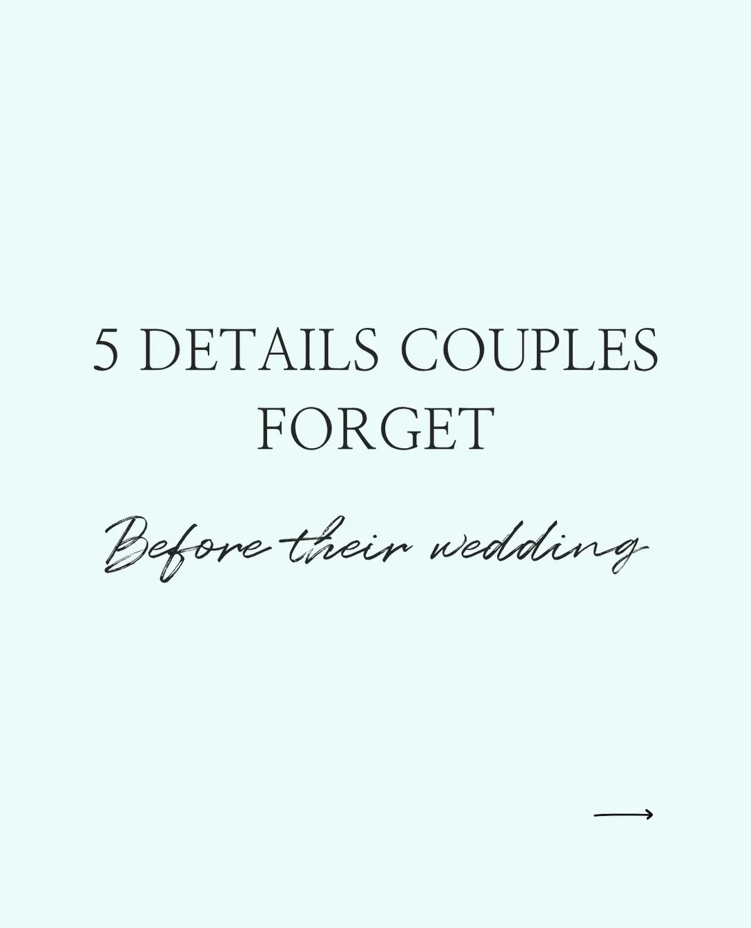 The biggest wedding day stresses are rarely the big things, they&rsquo;re the tiny details no one thought about.

Here&rsquo;s your reminder to tick these off before wedding week:

✔️ Assign someone you trust to take your marriage certificate from yo