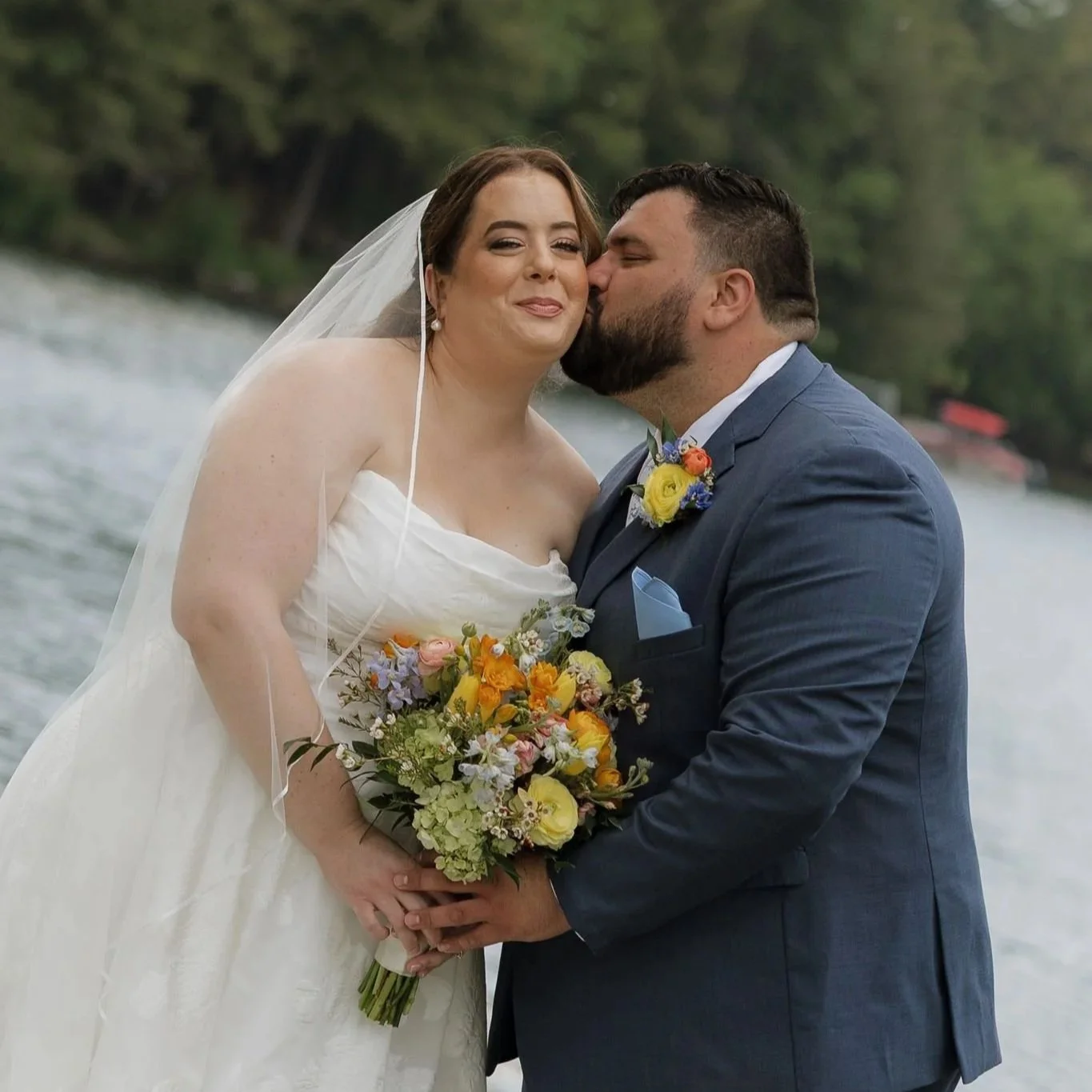 a lakefront garden party wedding in albany, ny