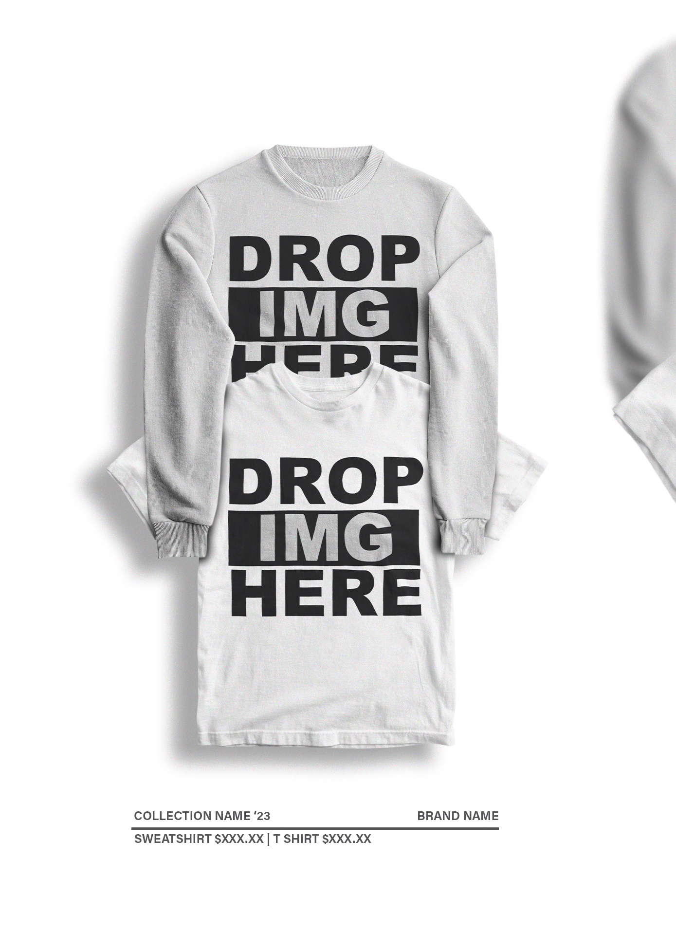 Crewneck Shirt & T-Shirt Mockup Bundle - Your Ultimate Apparel Showcase
