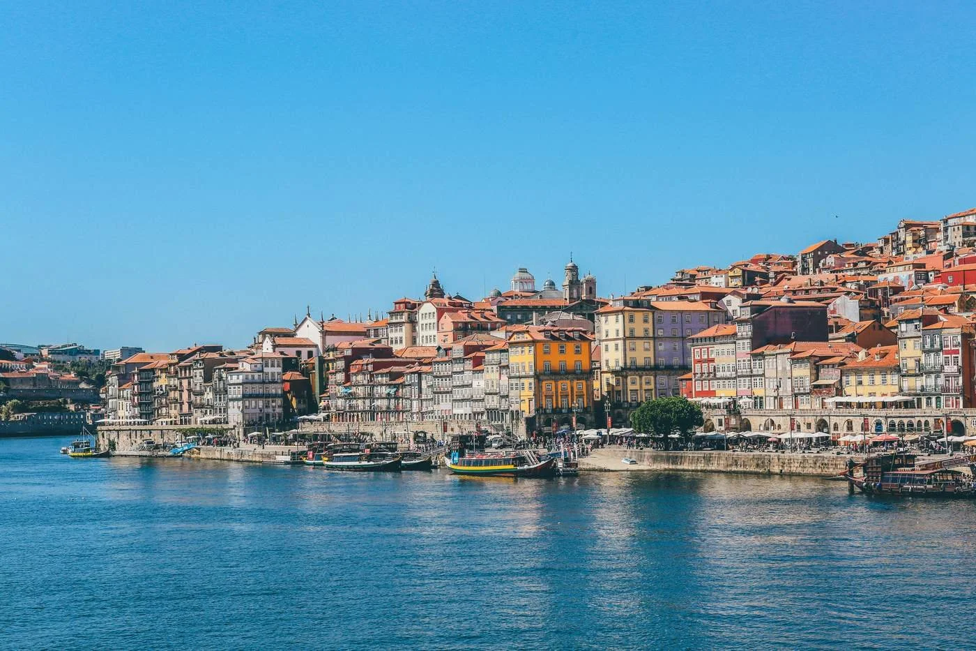 Porto Portugal waterfront with colourful historic buildings — a popular early retirement destination whose housing costs have risen sharply since 2015.