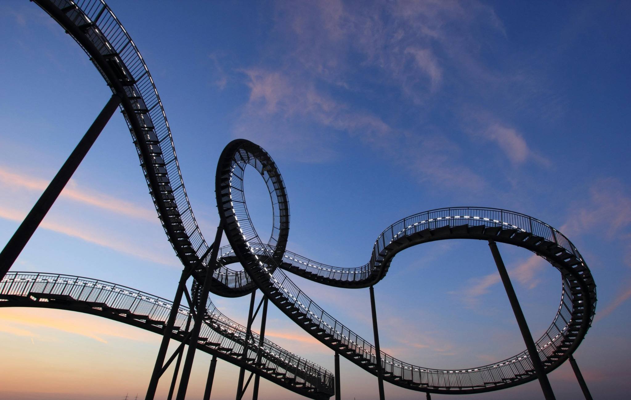 Roller coaster representing sequence of returns risk in retirement portfolios.