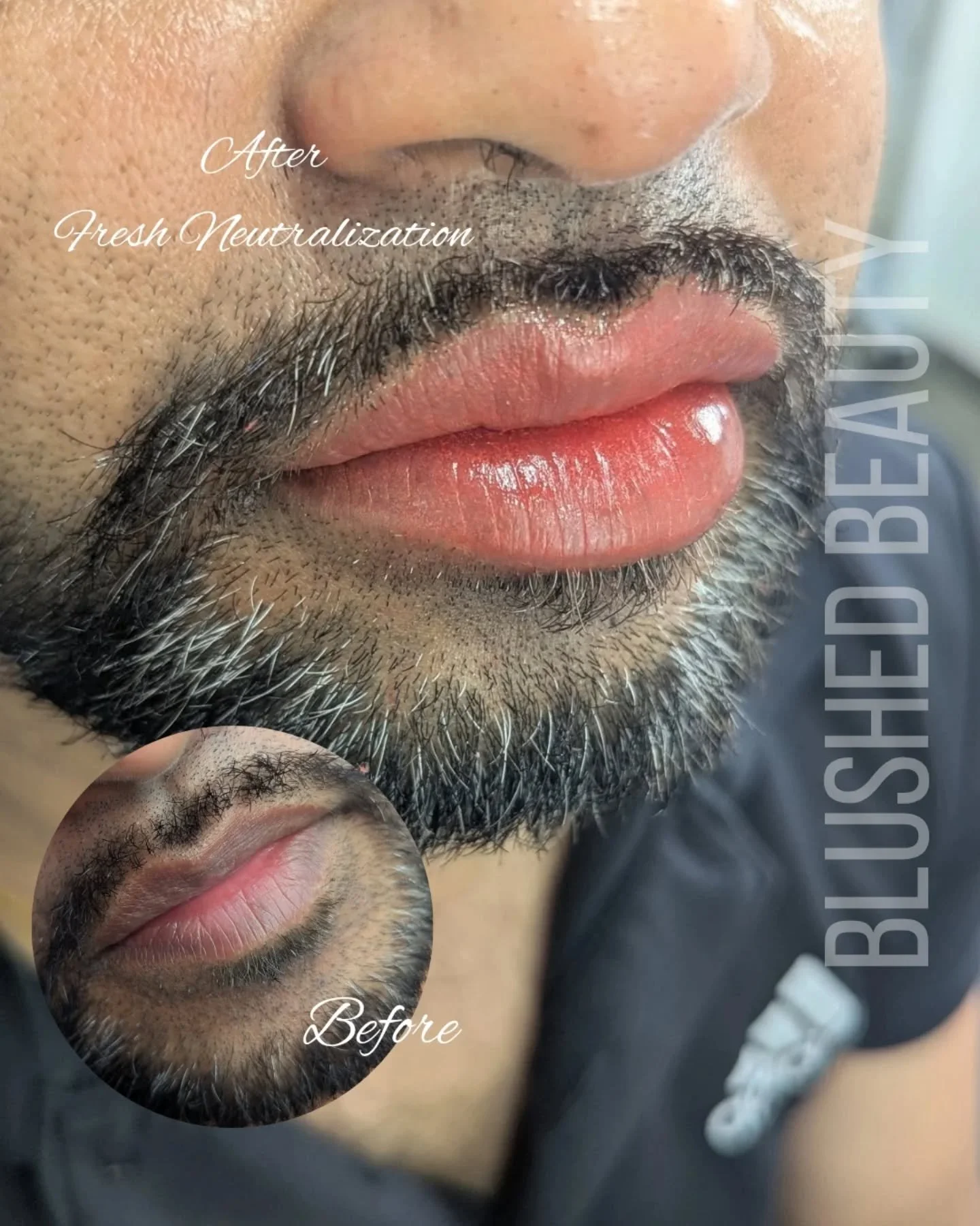 Yes! Here at Blushed Beauty we do offer lip blush and lip neutralization services for men! This service is becoming more and more popular with different male clients reaching out for help with scarring, vitiligo, and hyperpigmentation in their lips.