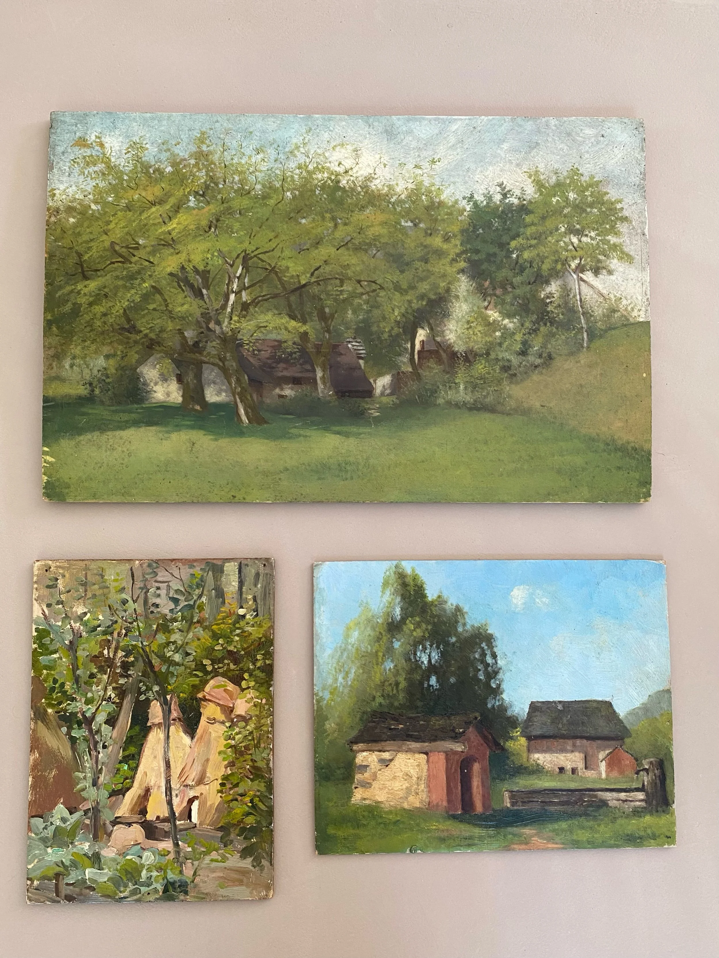Boutique vintage. joanna-h.com #tableauxanciens #frenchantiquepainting #antiquelandscapepaintings #petitstableaux&agrave;vendre