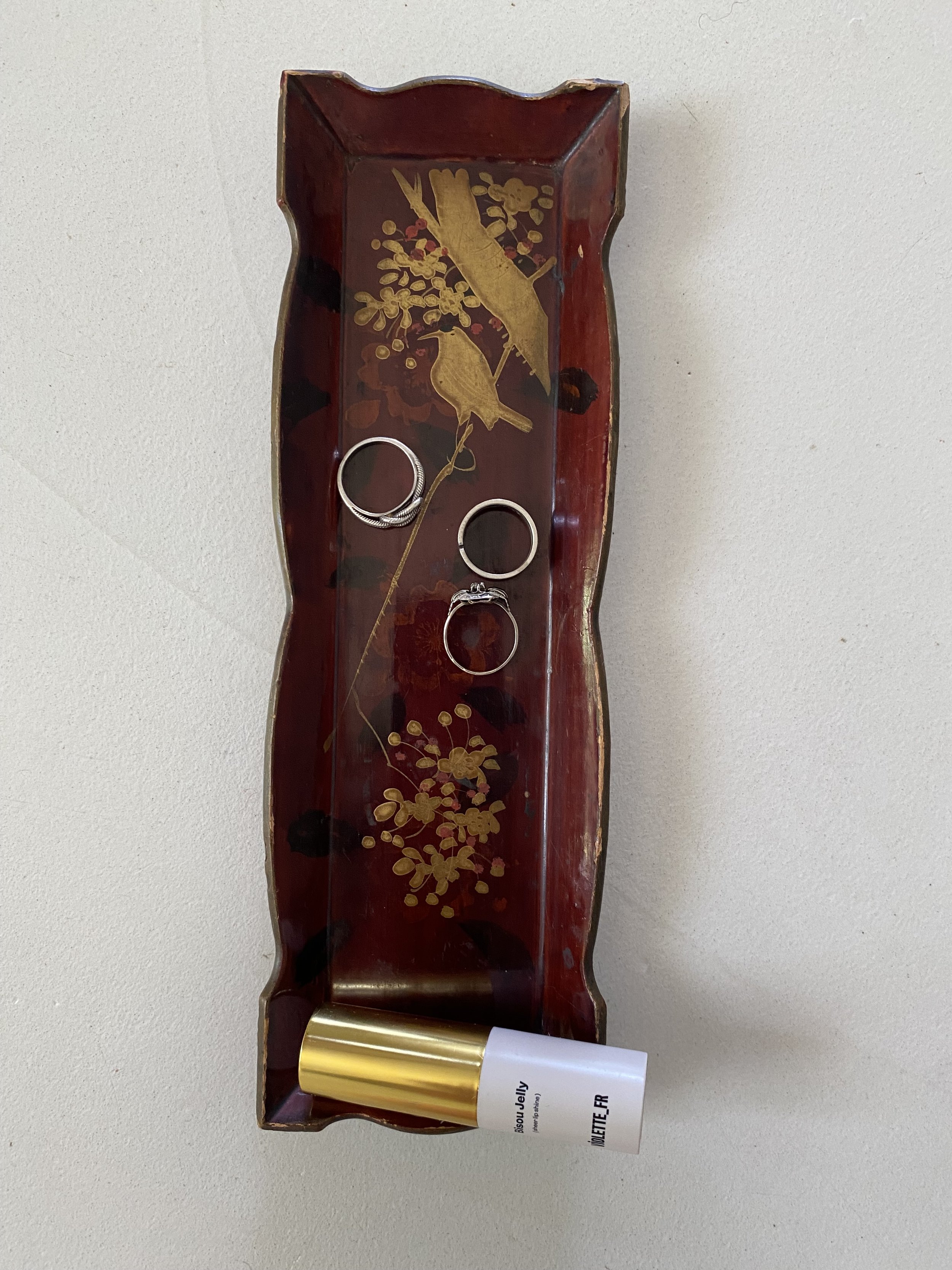 Vide poche en bois laqué