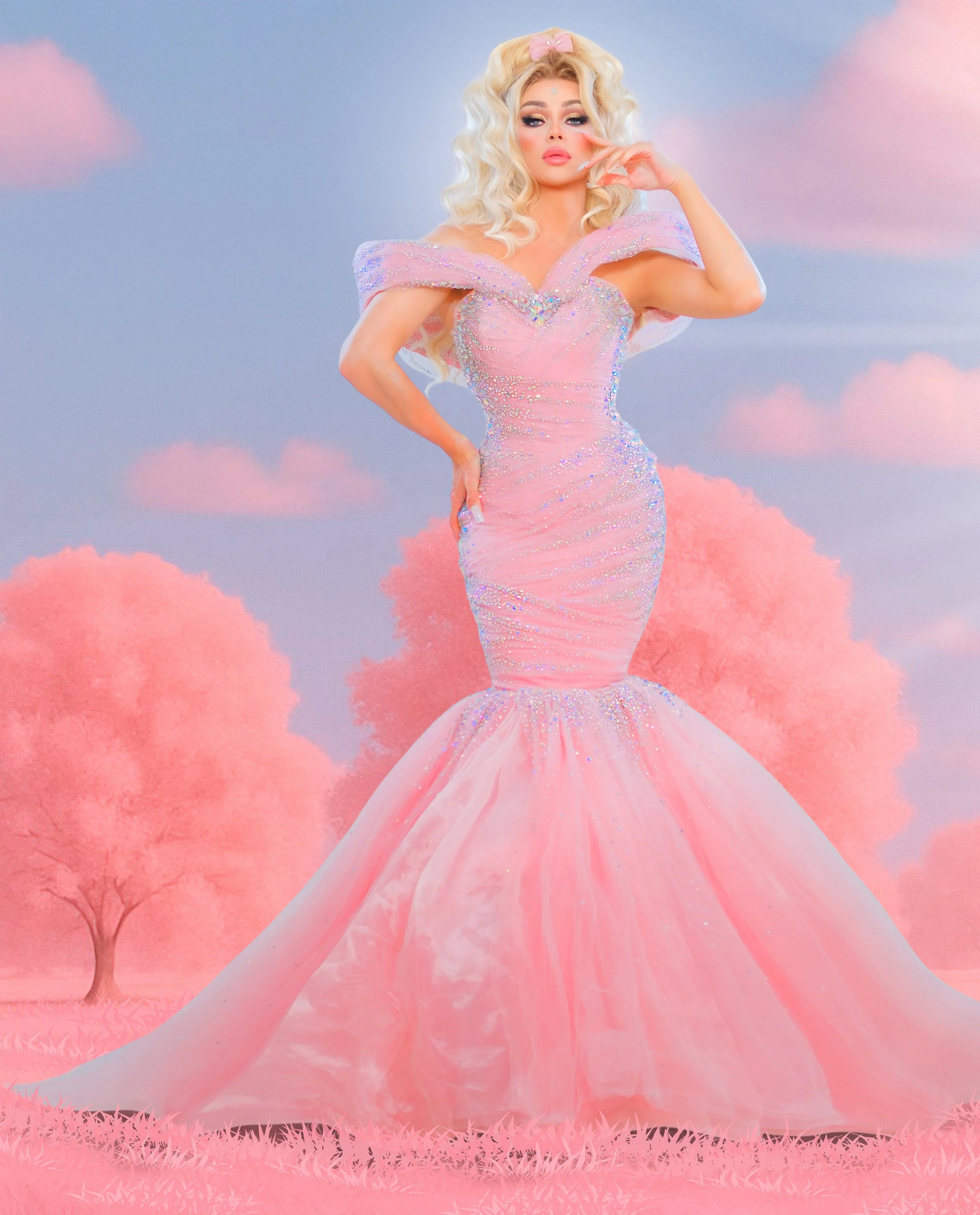 Victoria Shakespears Iconic Drag Race Brasil Season 2 Promo Picture shot by GT Vision. Outfit by Atelier Fabulous. Hair by Baehm Baehm Wigs.