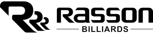 Rasson Billiards logo, maker of Pool Lab's 9ft pool tables