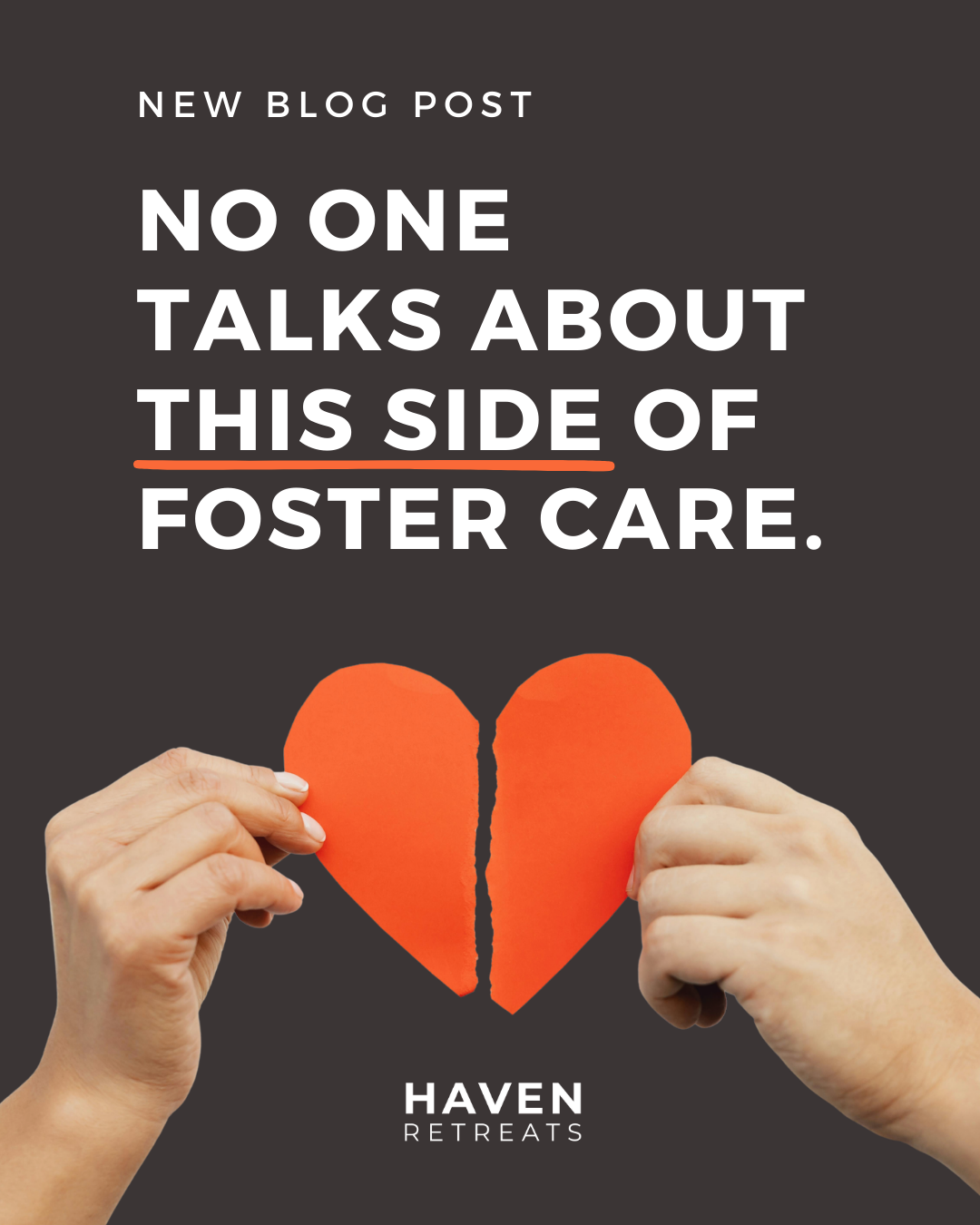 No one talks about this side of foster care…