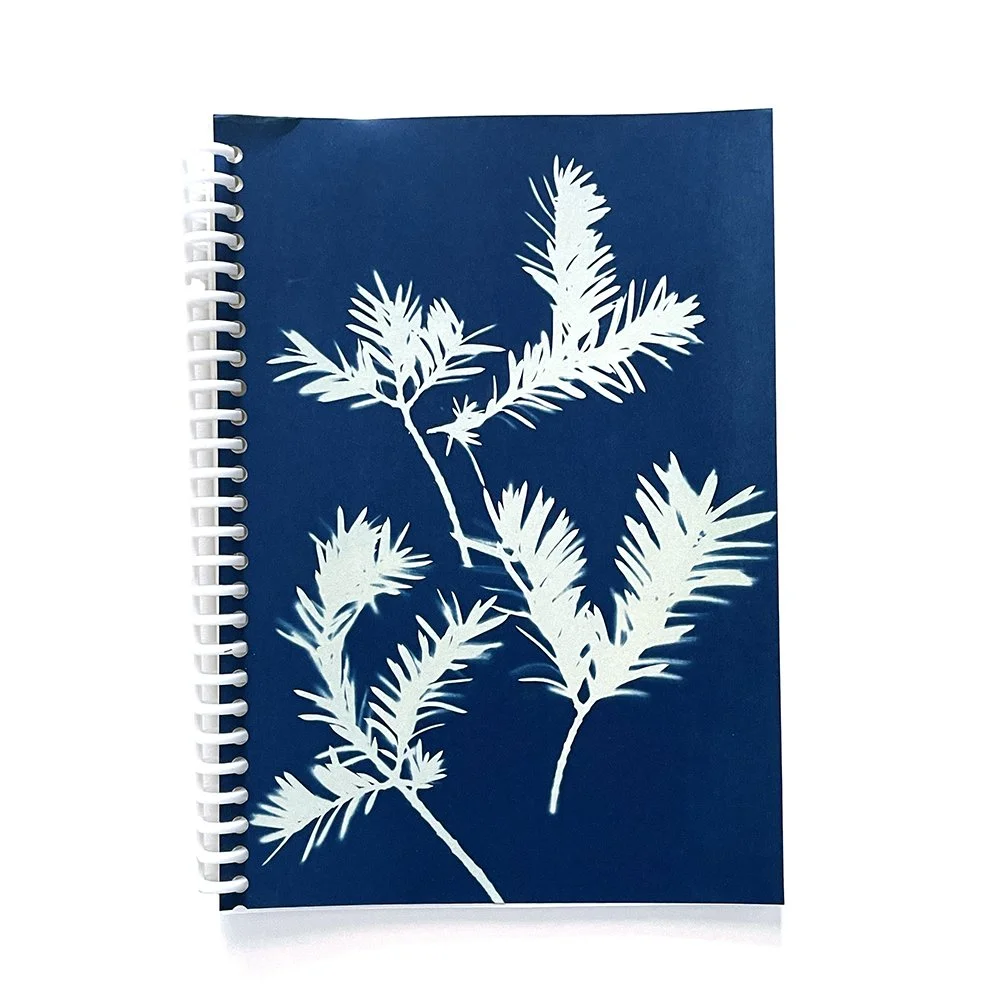 Large Cyanotype Notebook - Lined Paper