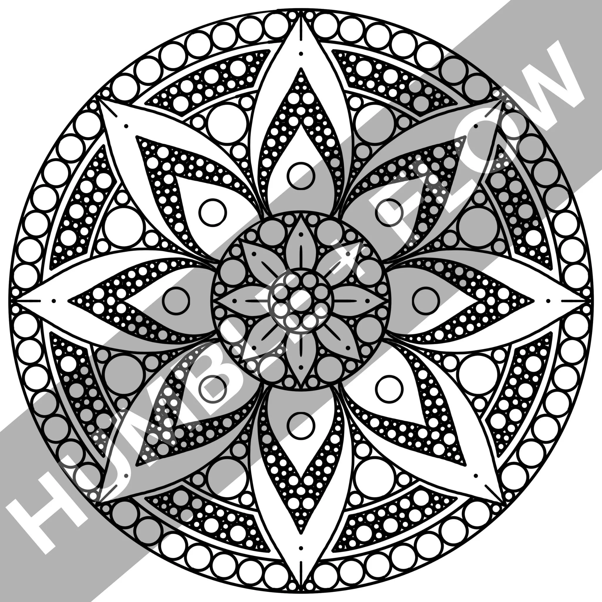 Free printable mandala coloring page 1 - detailed circular design for mindfulness.