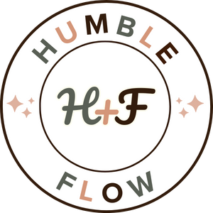 Humble + Flow logo - mandala coloring and mindfulness brand.