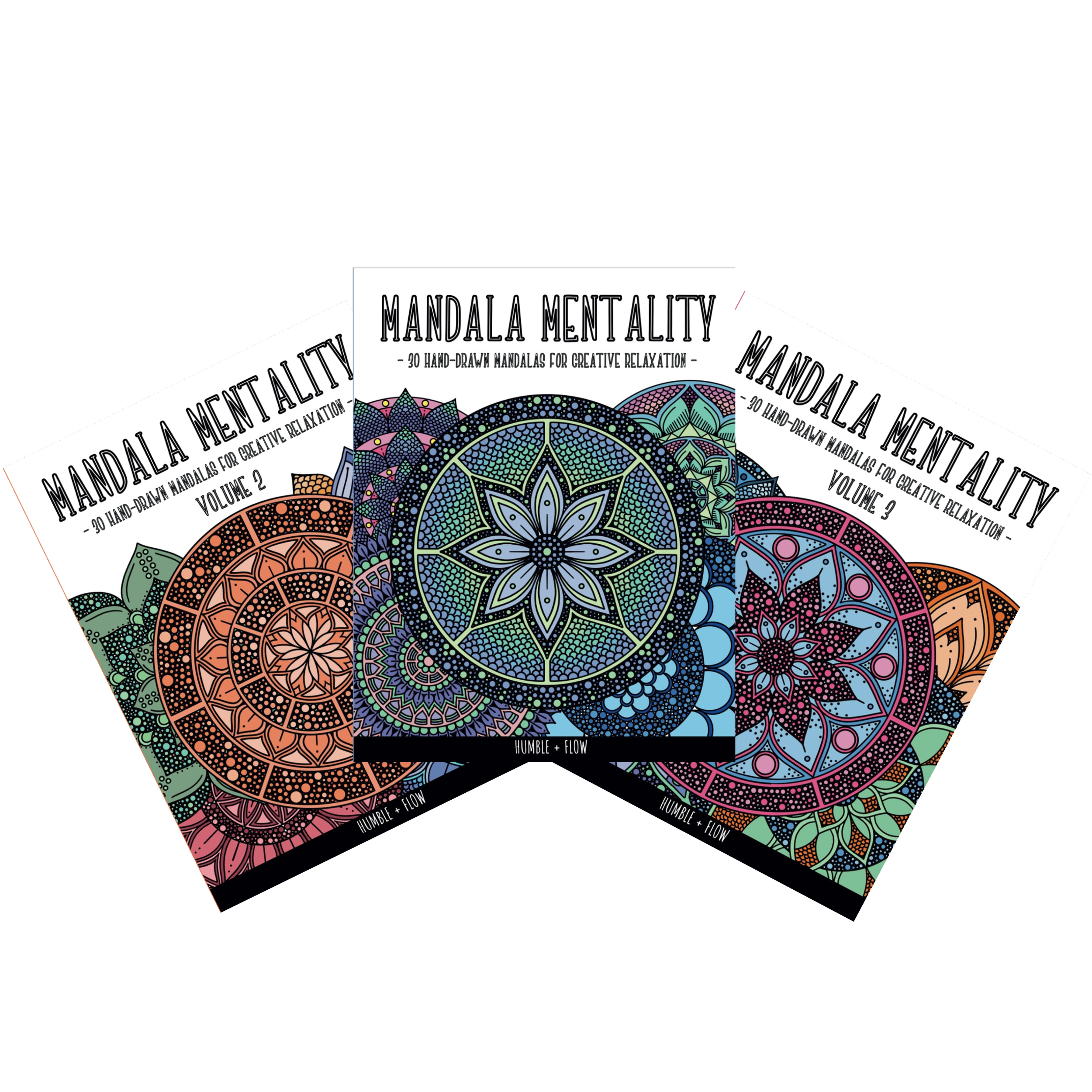 Humble + Flow Mandala Coloring Books - perfect for mindfulness and relaxation