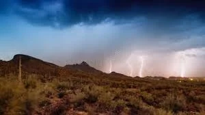 Southwest desert lightning photography