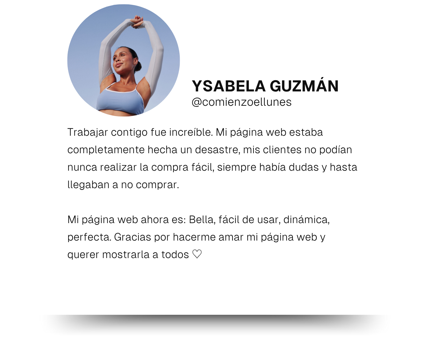 Testimonio de diseño web serea