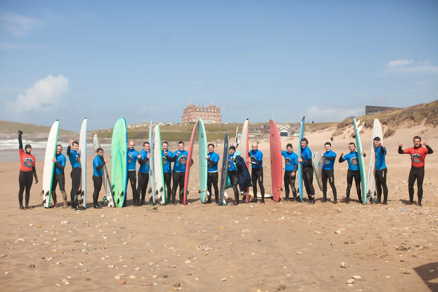 Group surf lesson with Blue Barrel Surf School in Cornwall