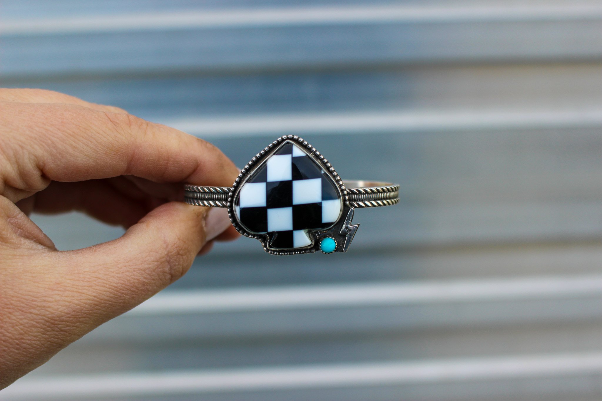 Checkered Spade Cuff