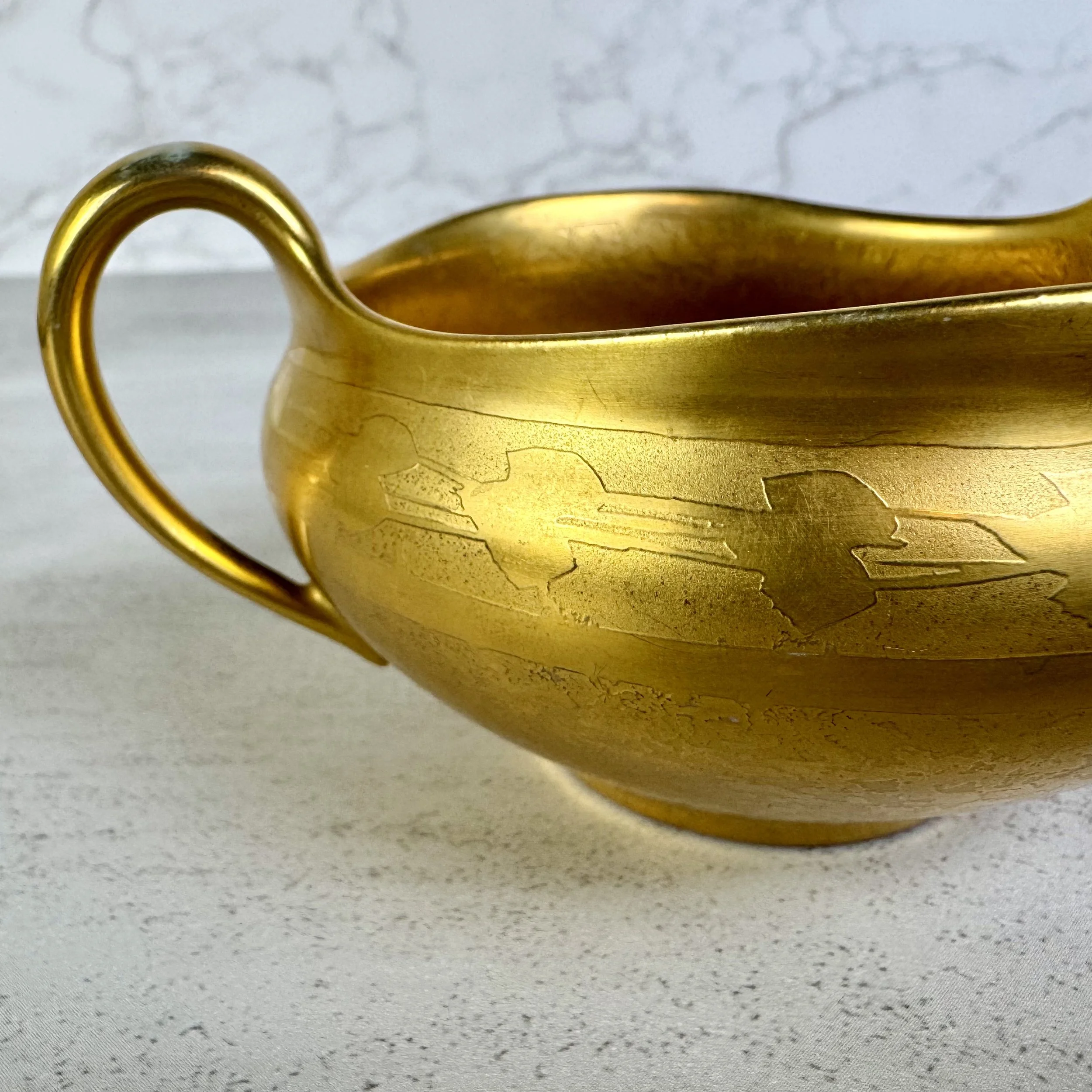 Gold Deco Sugar Bowl