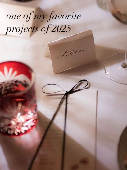 everyone&rsquo;s posting about 2026 but I&rsquo;m still over here sorting through 2025 content 🤷🏻&zwj;♀️

throwback to @thesafar_twins birthday celebration at @chezmargauxnyc last year. we created custom black satin bow menus with hand drawn floral