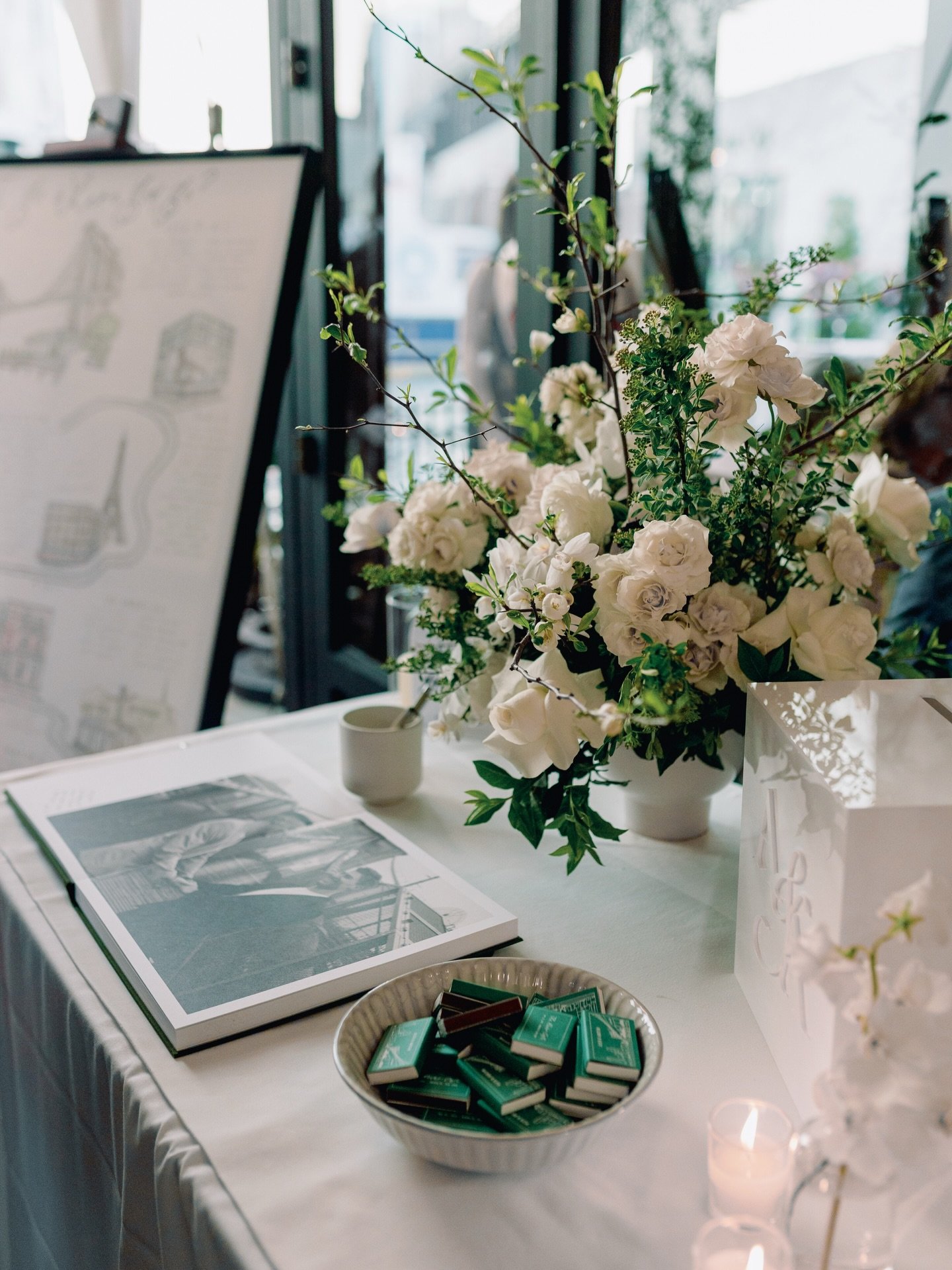 POV: a wedding so thoughtful, you&rsquo;re still thinking about it a year later ✨

these are the little details from A&amp;A&rsquo;s day that haven&rsquo;t left my mind&mdash;

&ndash; custom matchboxes featuring a hand-drawn NYC skyline view from @t