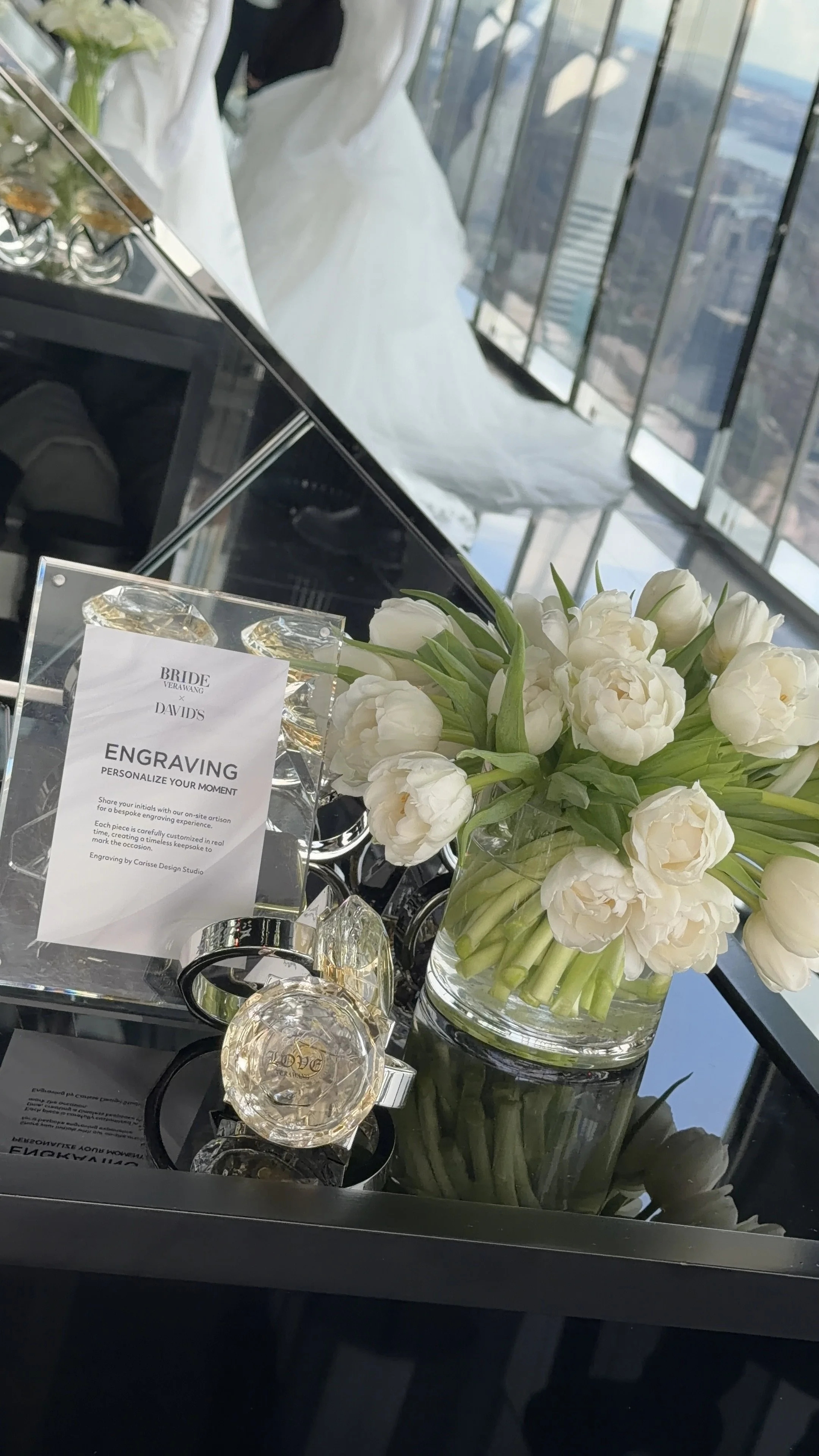 David's Bridal x Vera Wang Fragrance Engraving Station