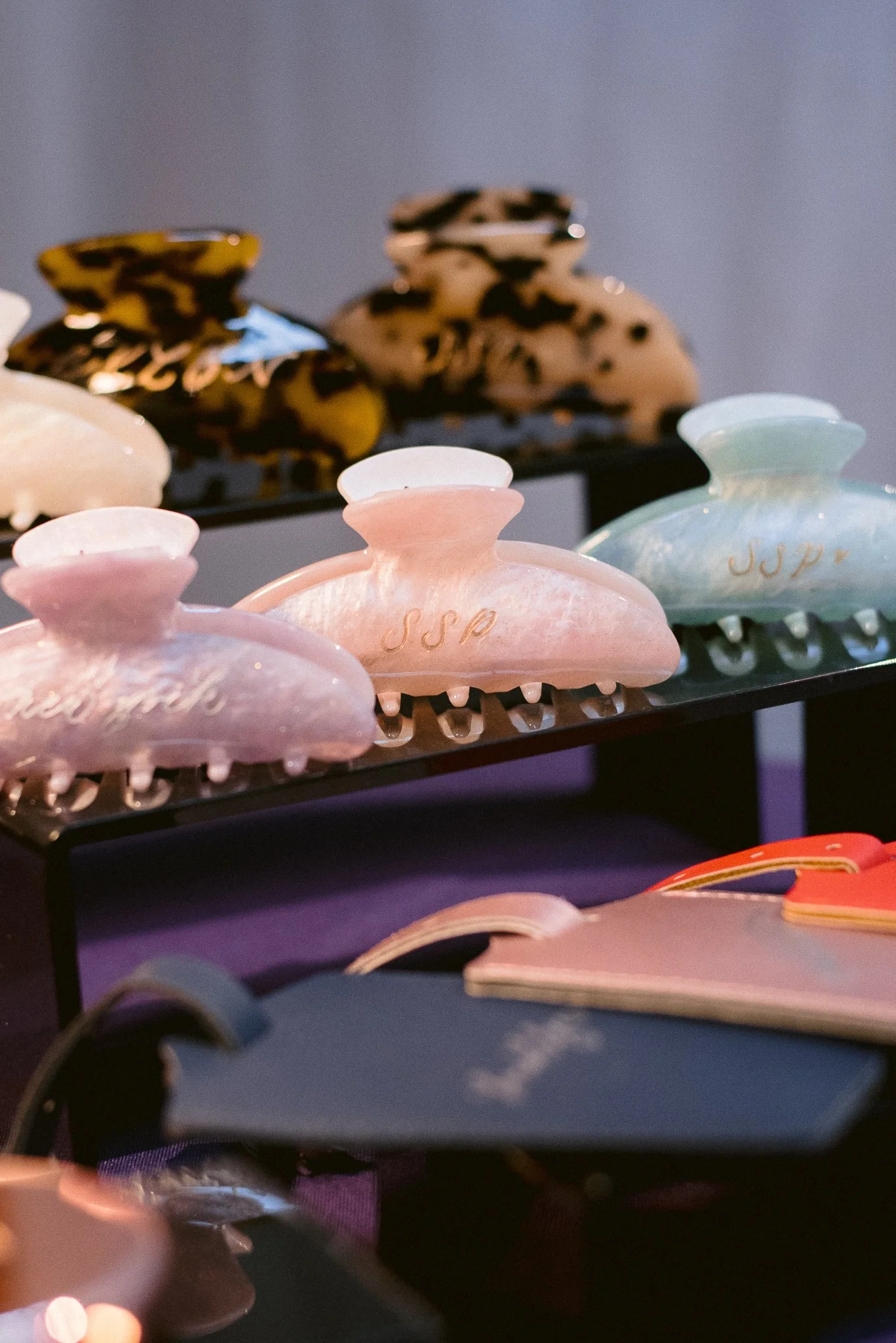 Custom engraved hair clips