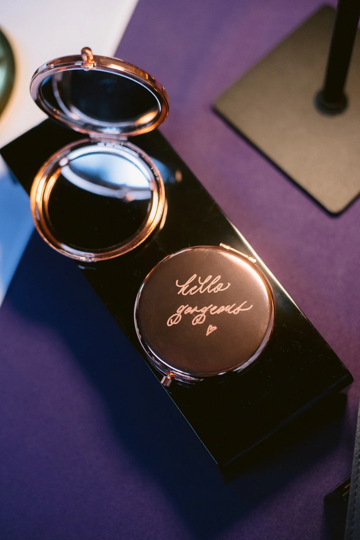 engraved compact mirrors by carisse design studio