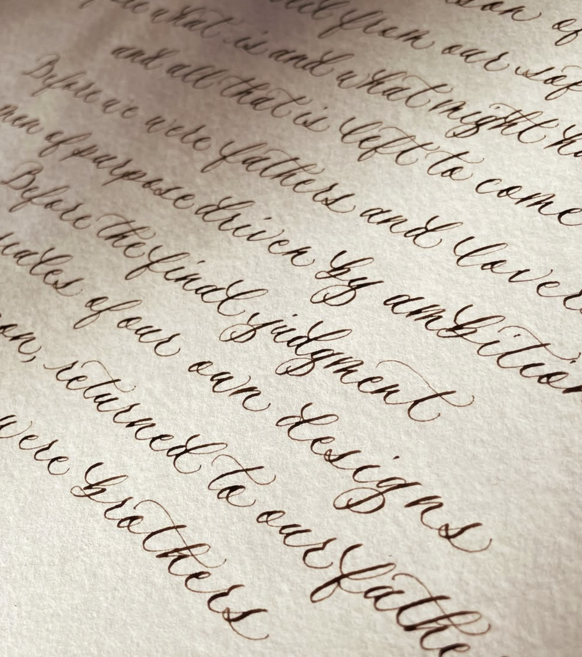 Elegant chic modern calligraphy