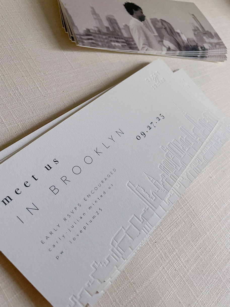Letterpress NYC Brooklyn Save the Dates
