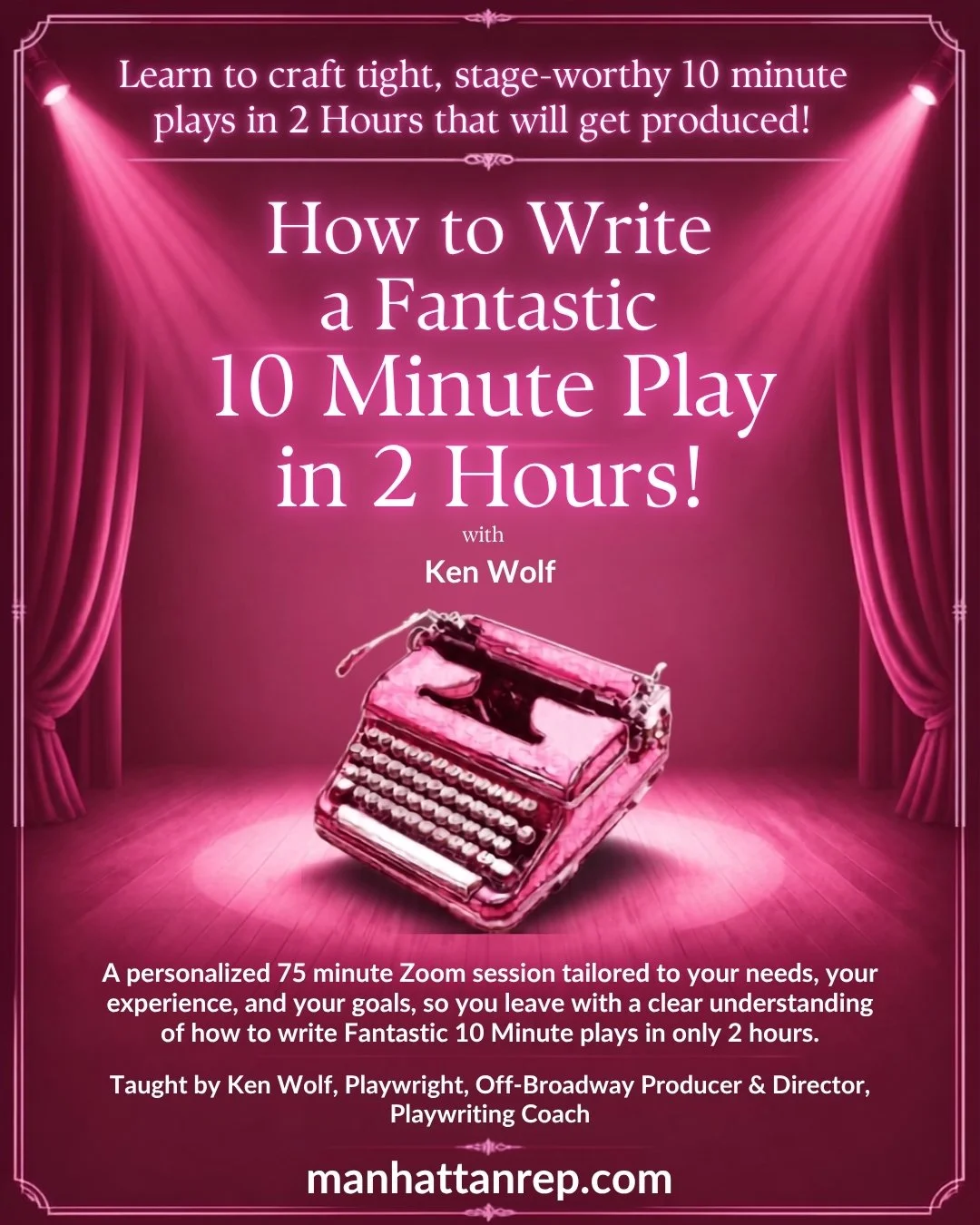 How to Write a Fantastic 10 Minute Play in 90 Minutes!