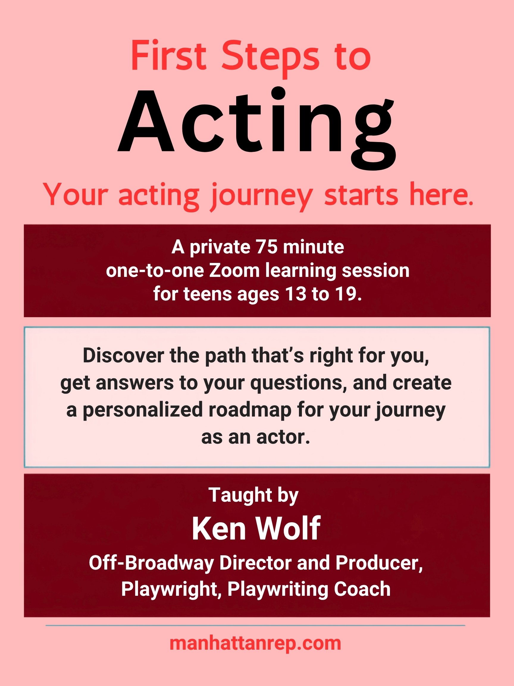 FIRST STEPS TO ACTING