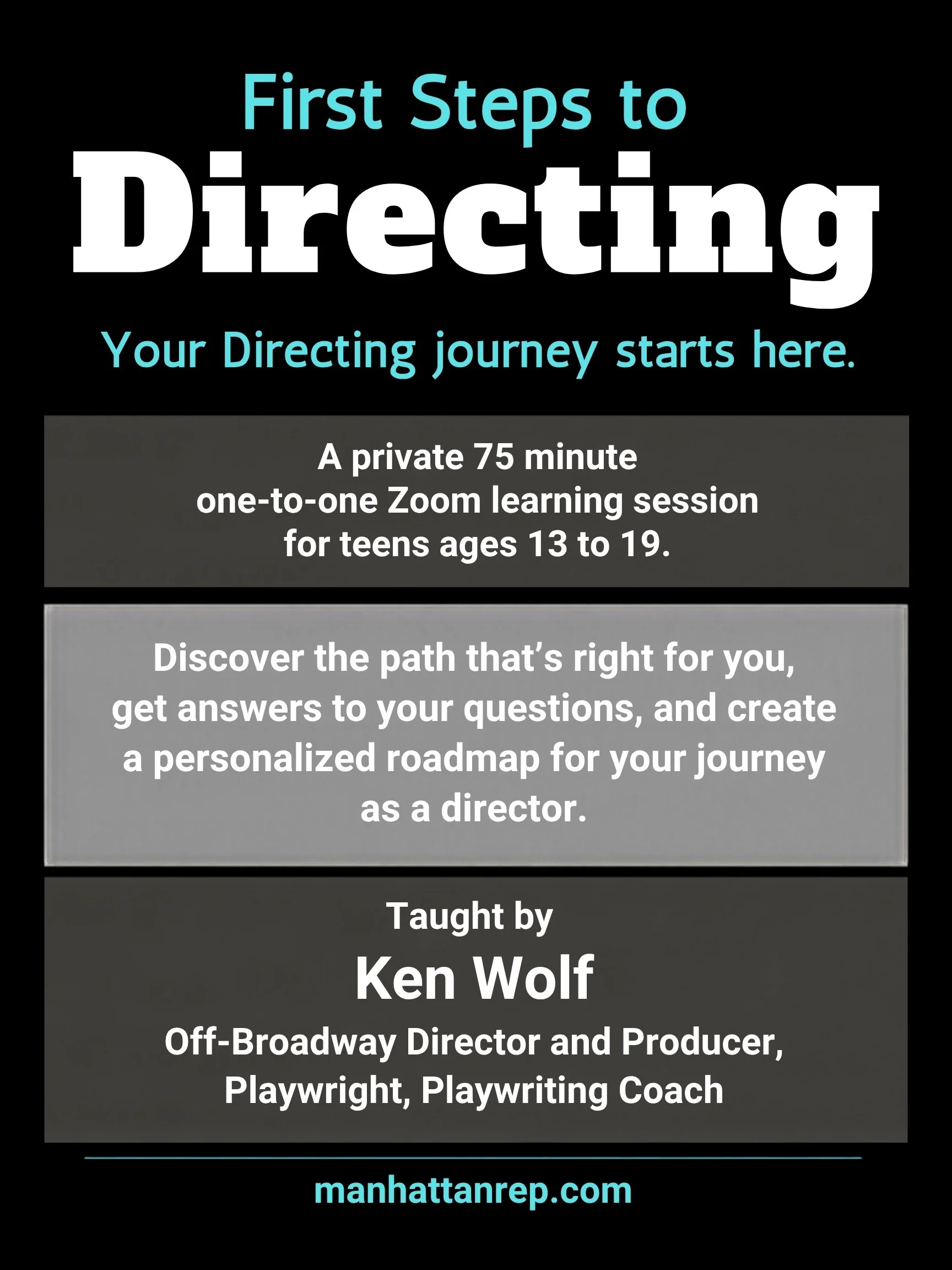 FIRST STEPS TO DIRECTING