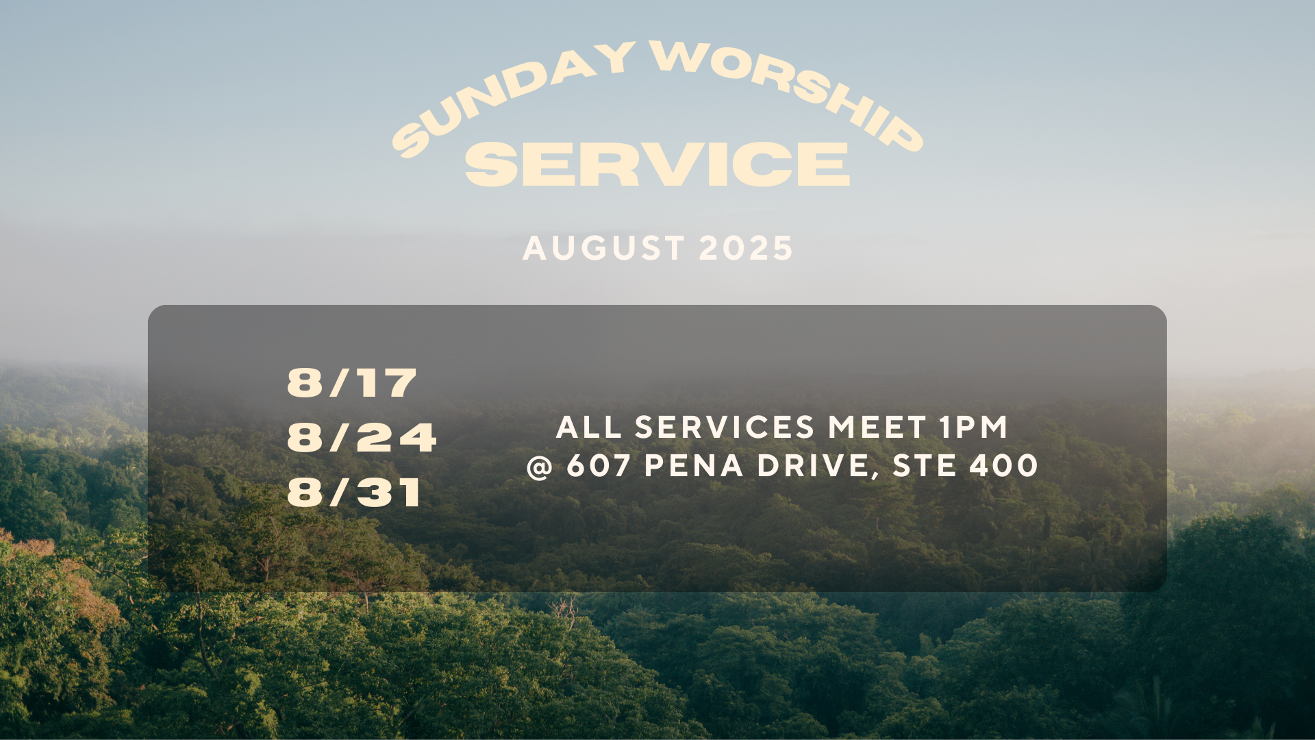 Sunday Worship Service