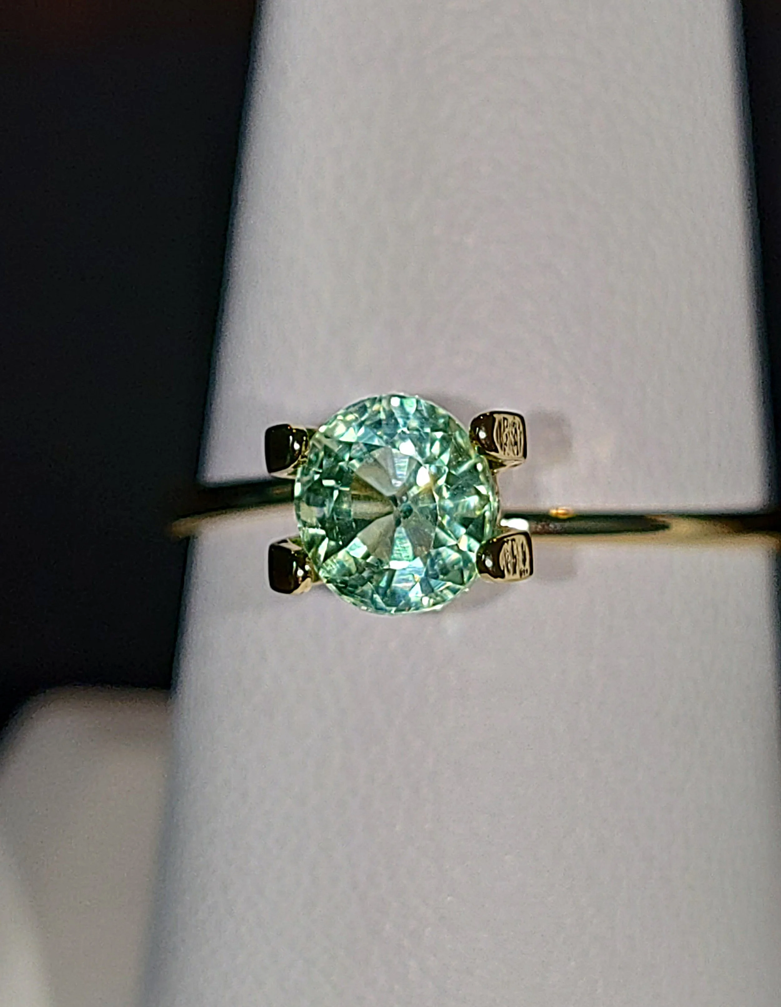 Genuine Neon Green Blue Titanium Tourmaline .96ct from TheCoveAtFoxHollow.com