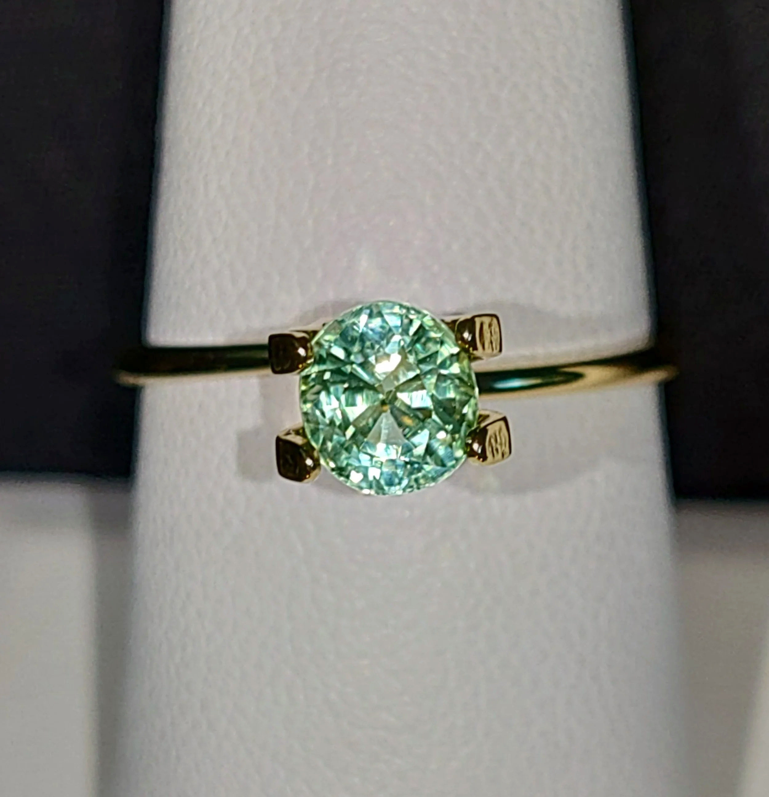 Genuine Neon Green Blue Titanium Tourmaline .96ct from TheCoveAtFoxHollow.com