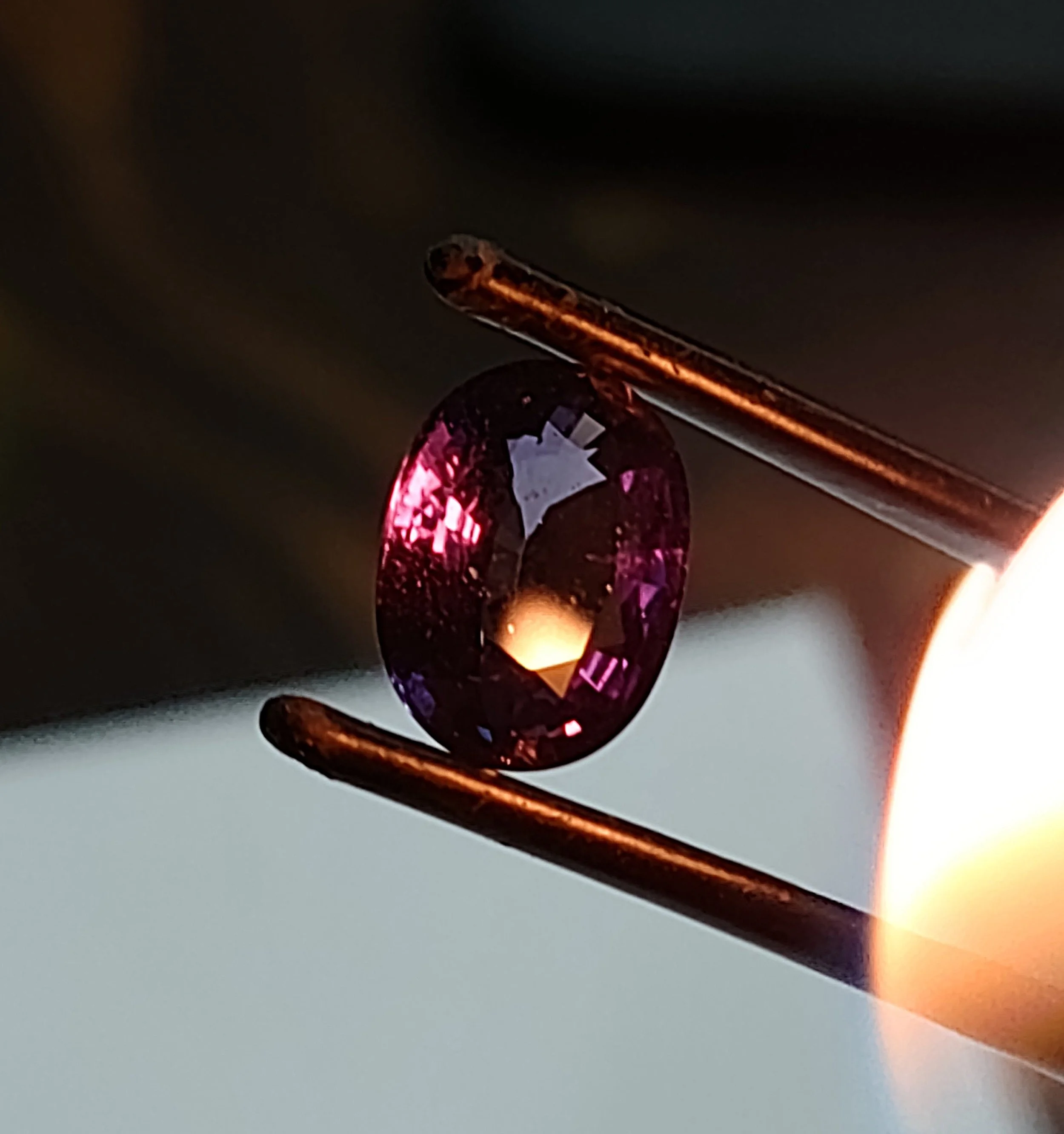 Genuine Ceylon Color Change Sapphire at 1.50ct from TheCoveAtFoxHollow.com