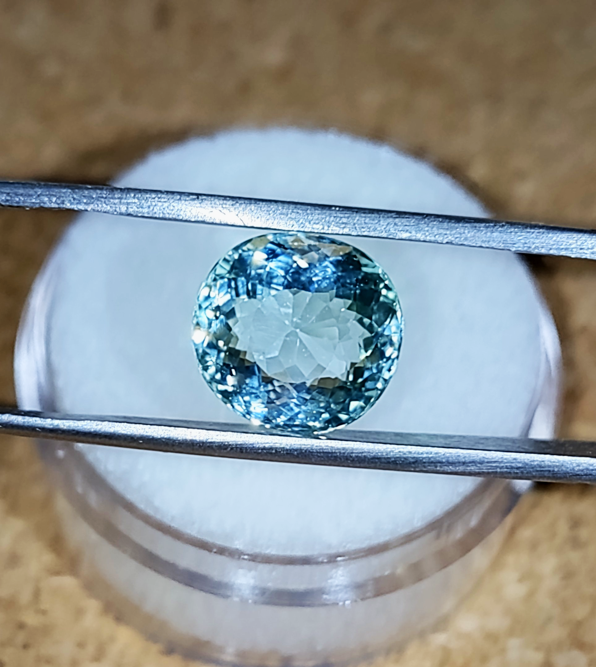 GIA Certified Genuine Neon Seafoam Titanium Tourmaline 3.81ct from TheCoveAtFoxHollow.com