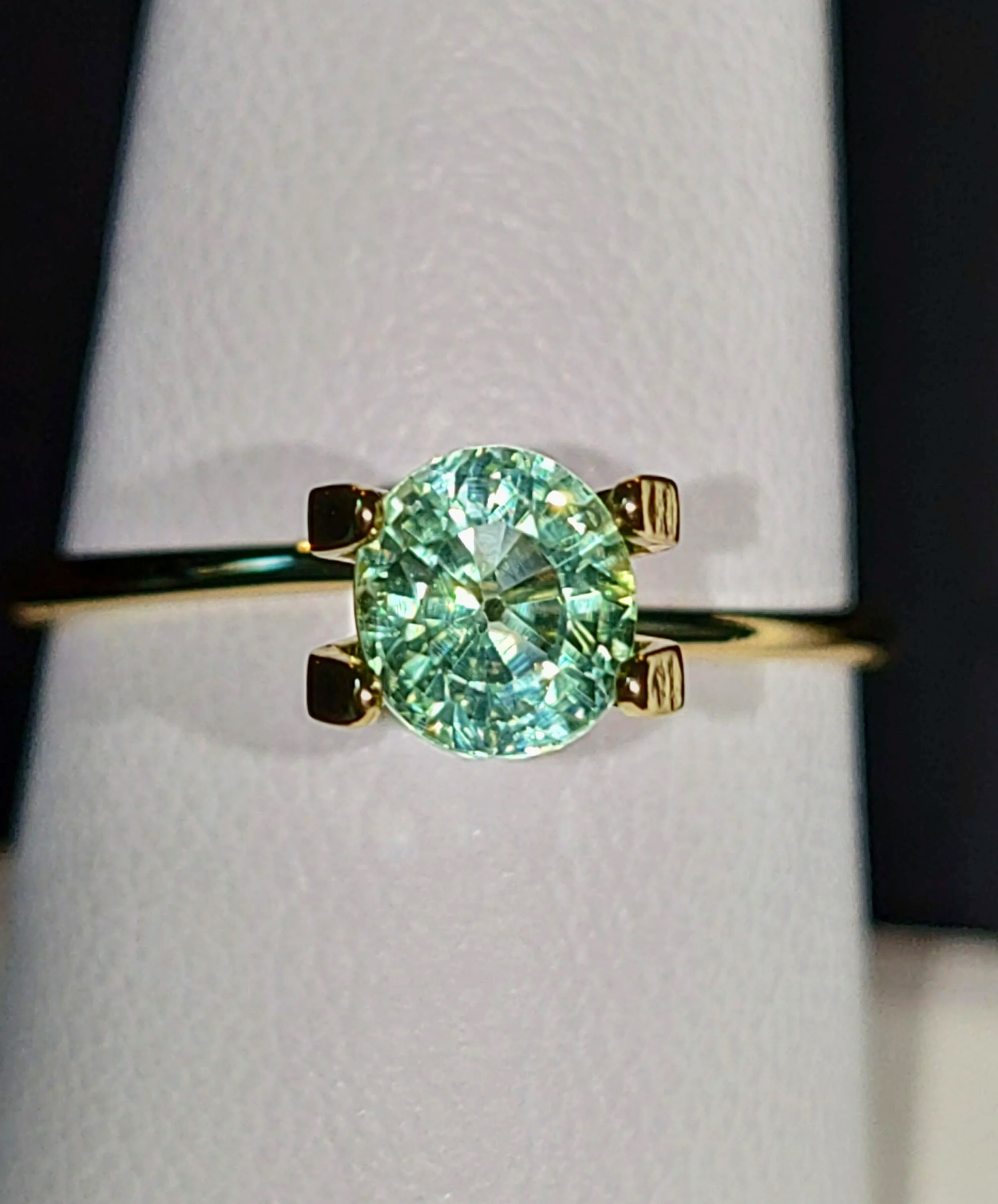 Genuine Neon Green Blue Titanium Tourmaline .96ct from TheCoveAtFoxHollow.com